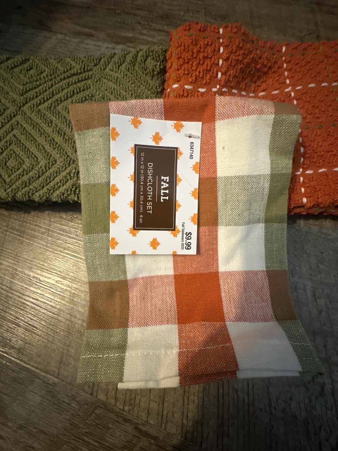 Fall Tableware Fall Dishcloth Set 12 In X 12 In 6 Pc 2