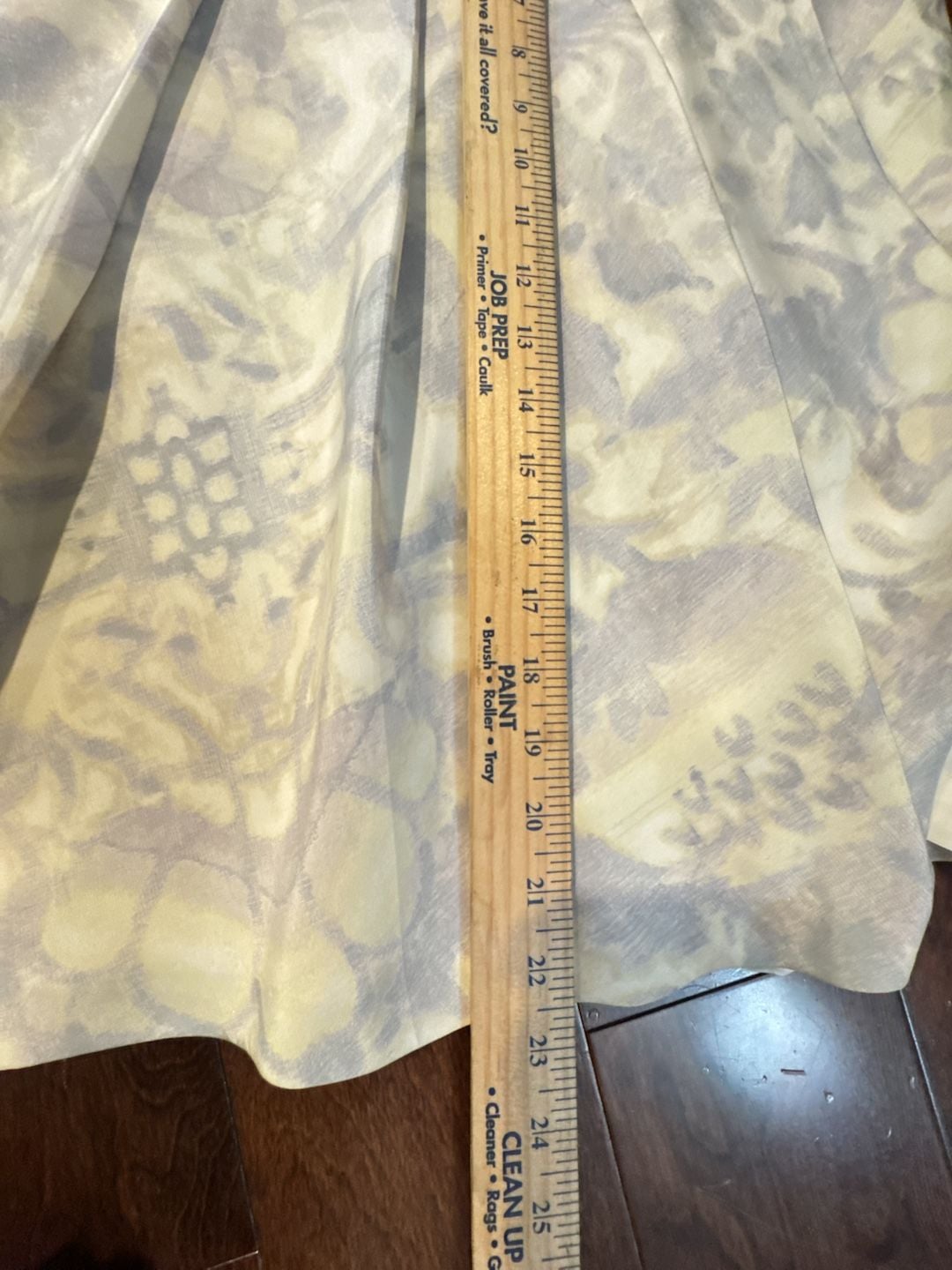 Anne Klein Silk Pleated Midi Skirt Size 6 Floral 7