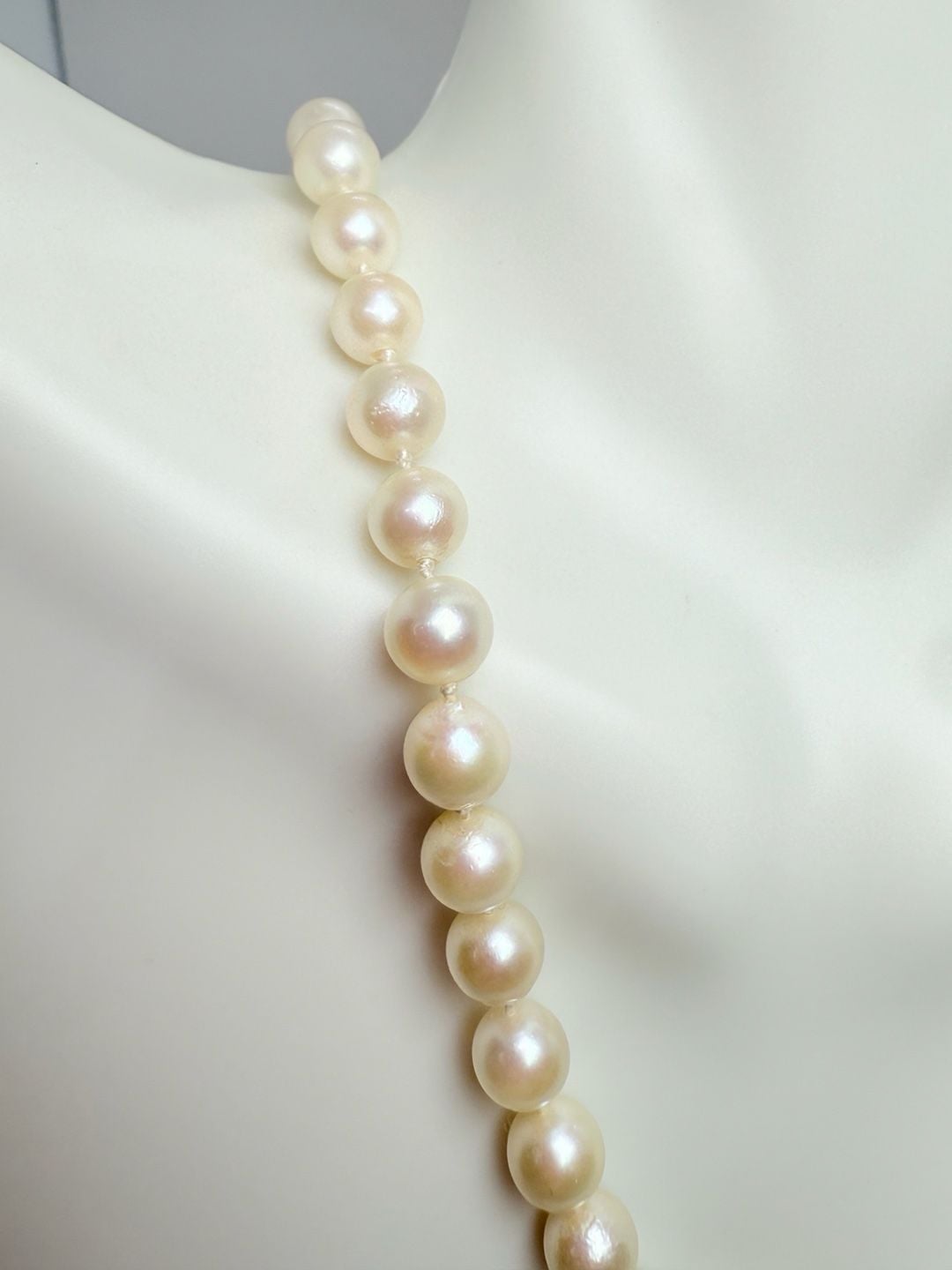 14K Yellow Gold Clasp 18” Lustrous Cultured Pearl Strand Necklace! 11