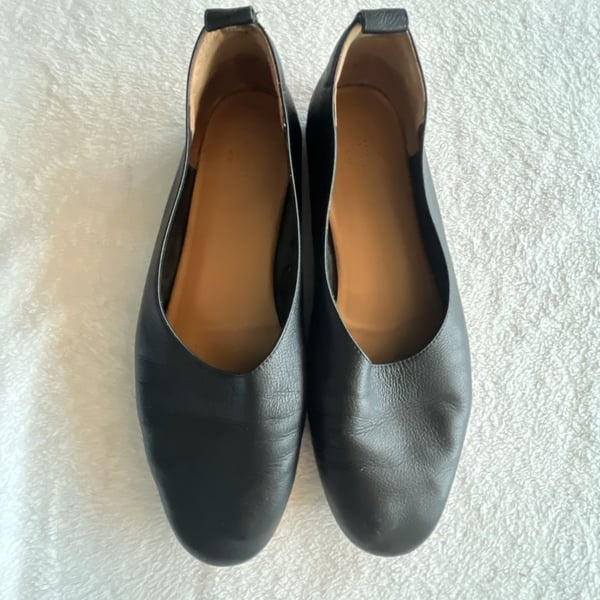 Everlane Day Glove Ballet Flats Size 8.5 Black Leather Shoes