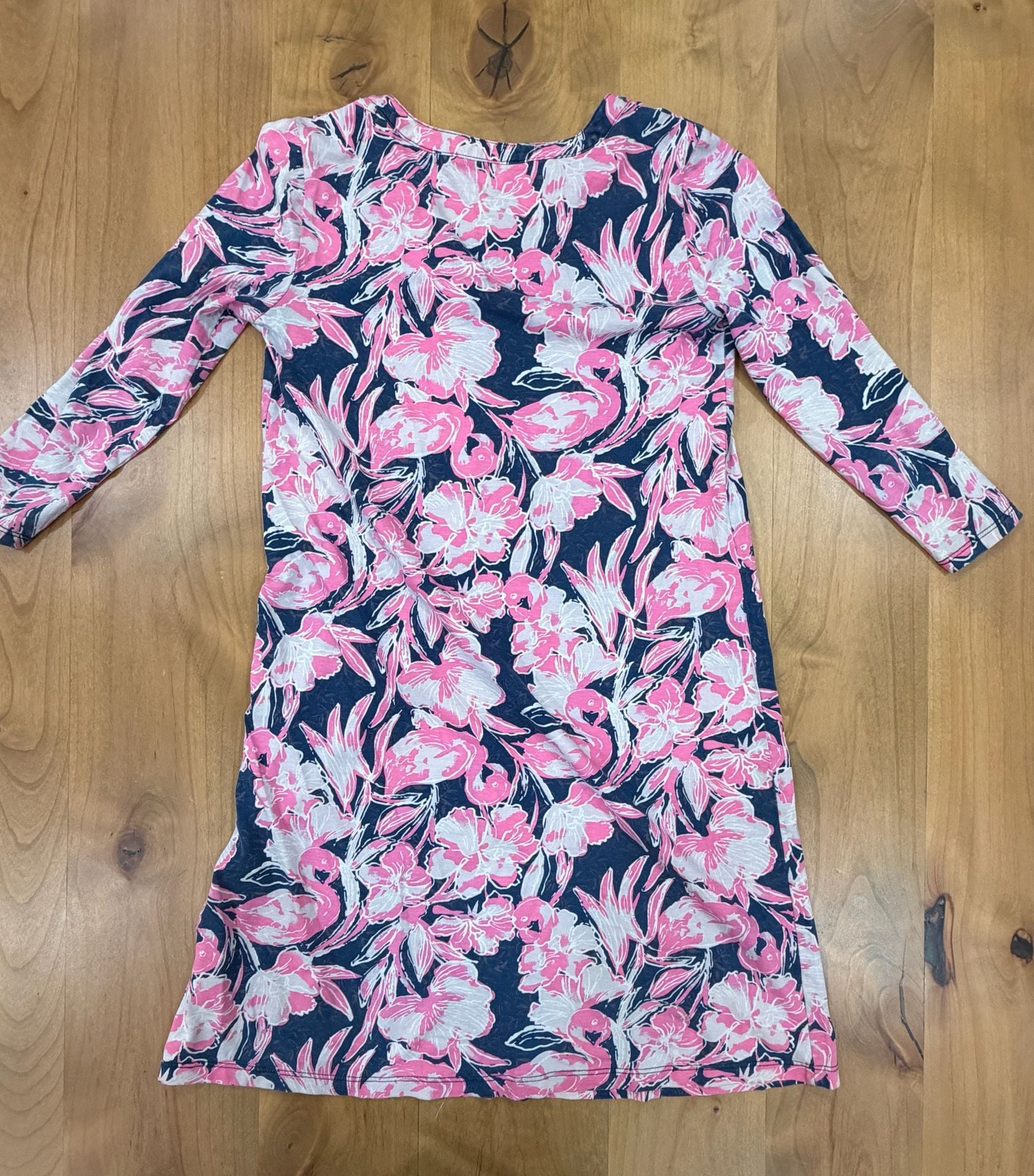 Lilly Pulitzer Marlee Dress Size XXS Inky Navy Flamingle 6