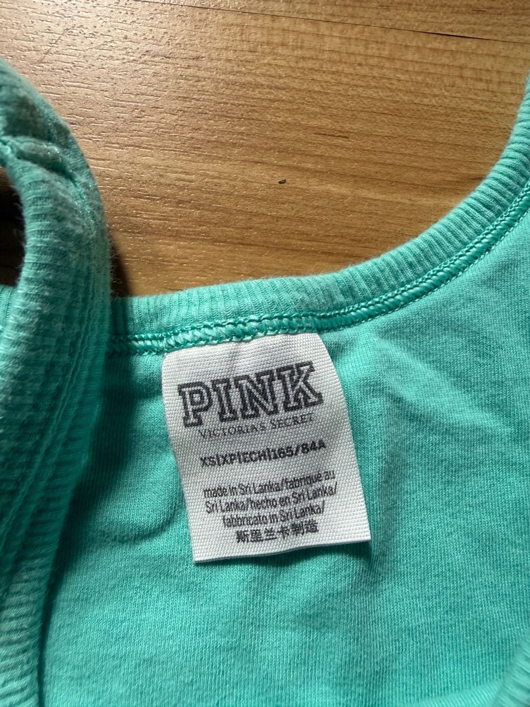 Victoria's Secret Pink Ribbed Tank Top Size XS Blue Crop 3