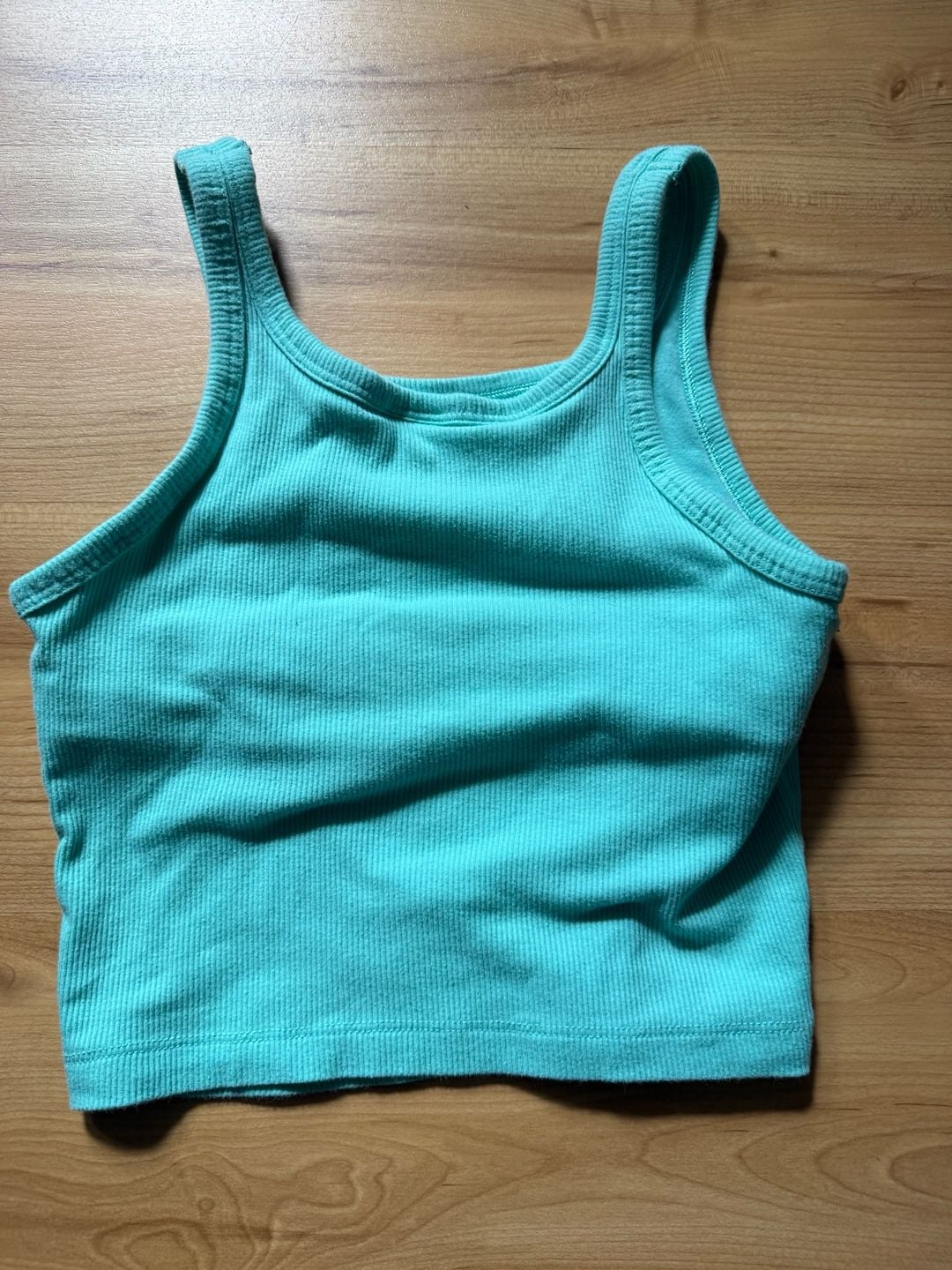 Victoria's Secret Pink Ribbed Tank Top Size XS Blue Crop 4