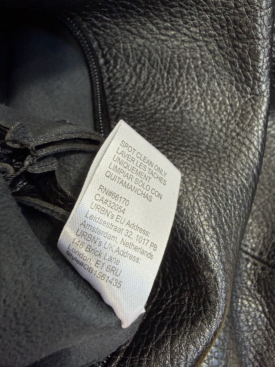 Anthropologie Love Knot Slouchy Bag Black Leather Hobo Handbag 11