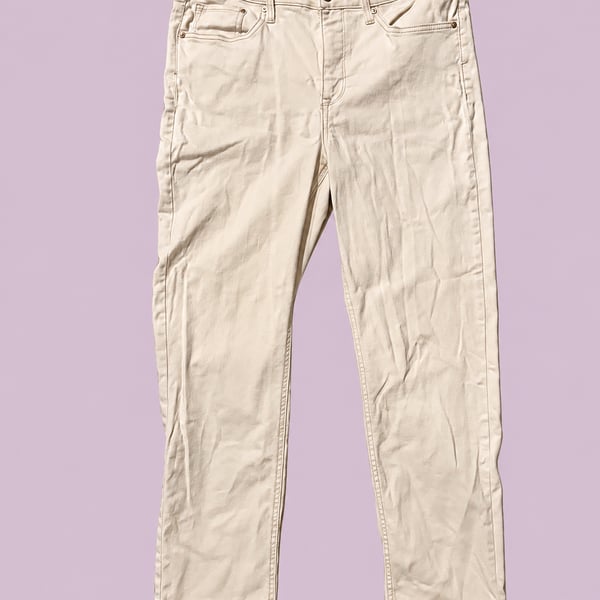 Seven7 Slim Straight Jean Size 10 Cream