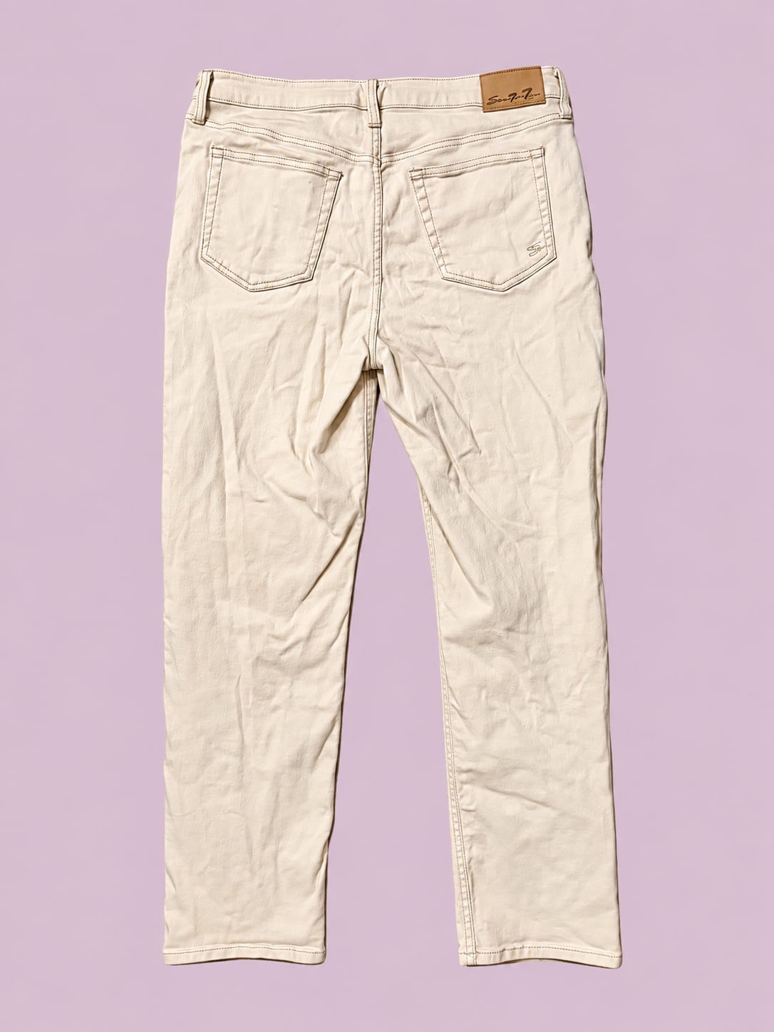 Seven7 Slim Straight Jean Size 10 Cream 3
