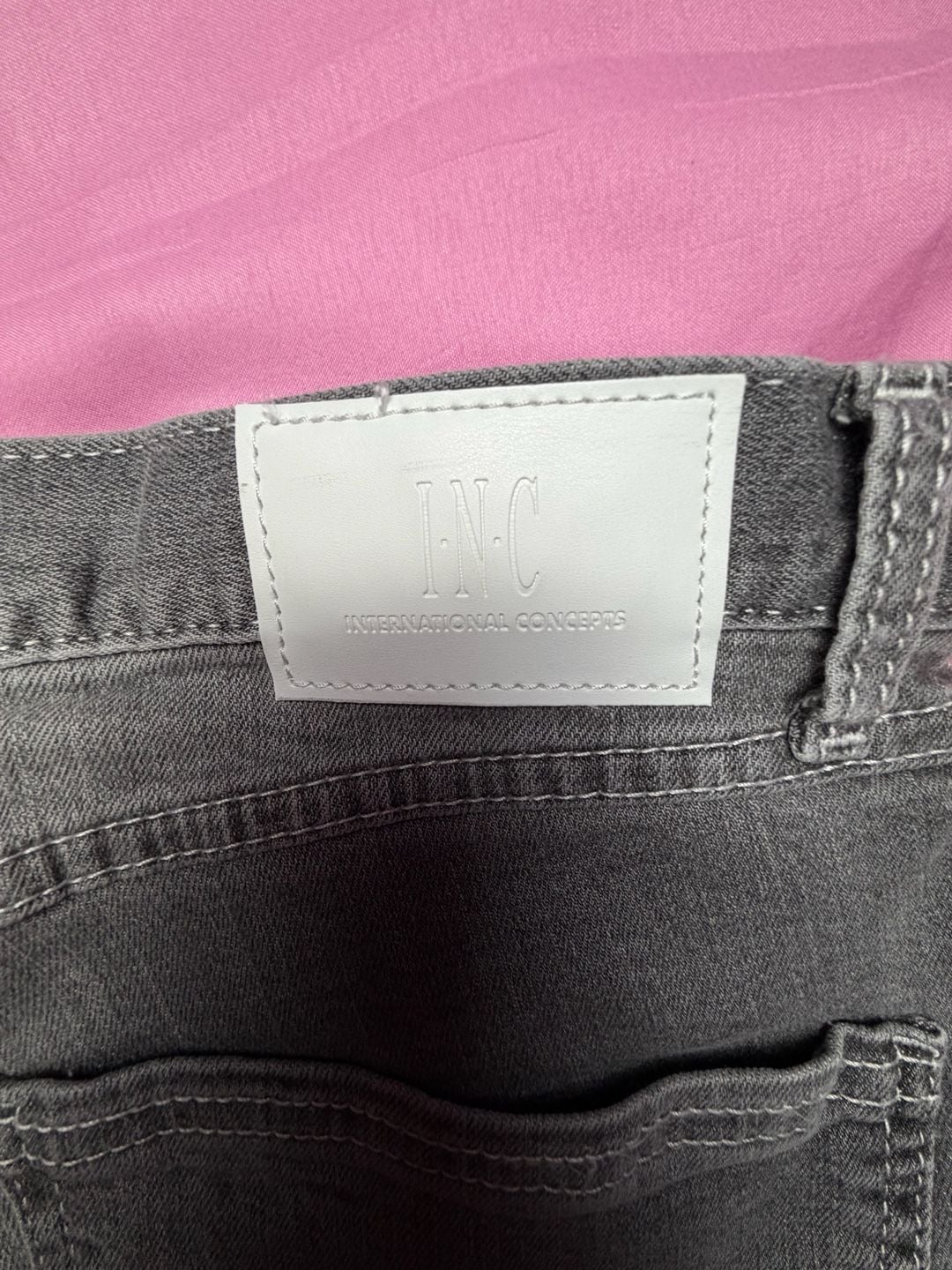 INC International Concepts Skinny Fit Jeans Size 33x30 Black wash Denim 12