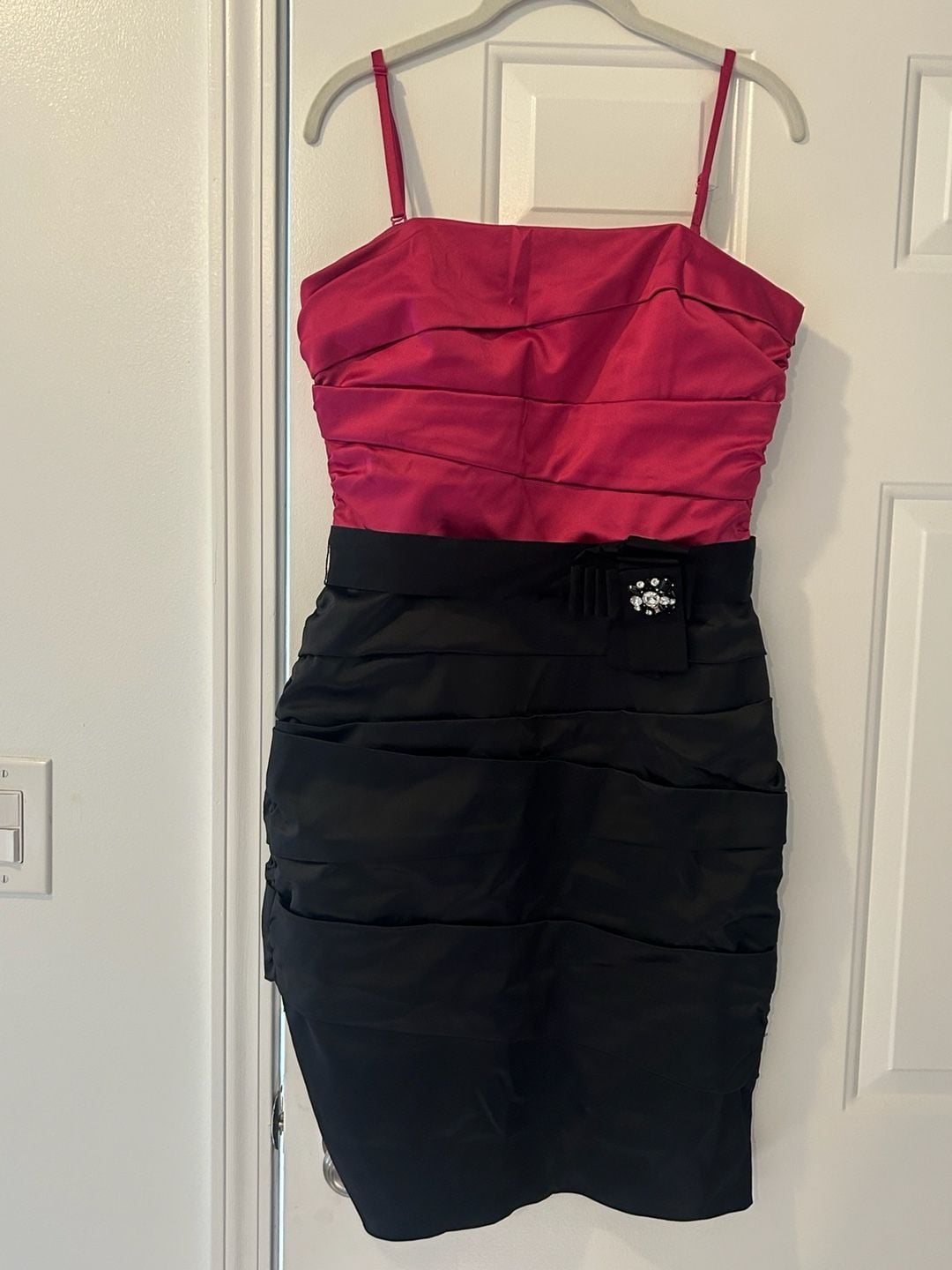 White House Black Market Dress Size 10 Pink Black Cocktail Dress 2