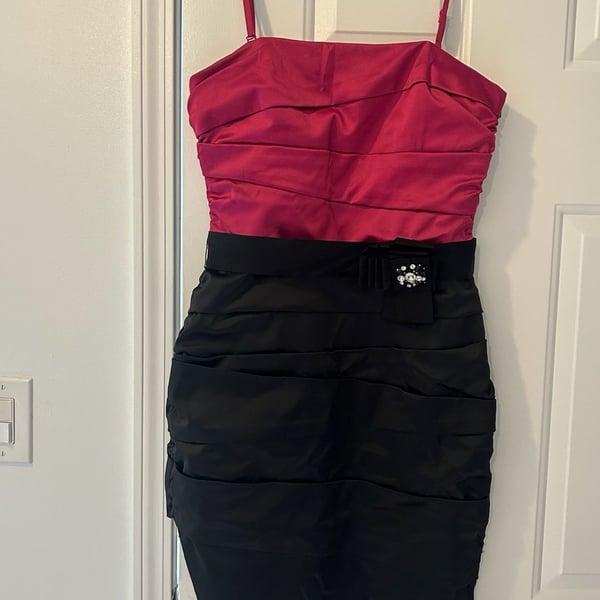 White House Black Market Dress Size 10 Pink Black Cocktail Dress
