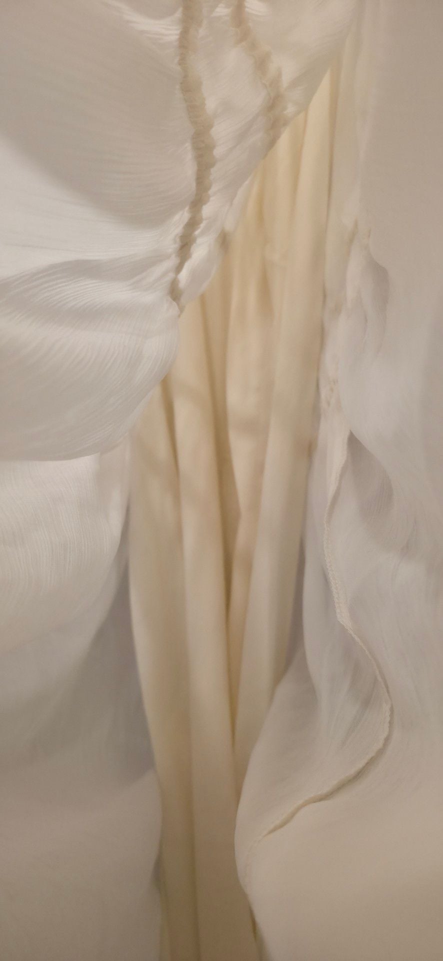 A New Day Maxi Dress Size M Cream Chiffon 9