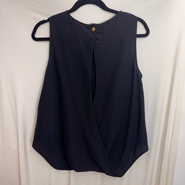 Gianni Versace Black Asymmetric Draped Wrap Sleeveless Medusa