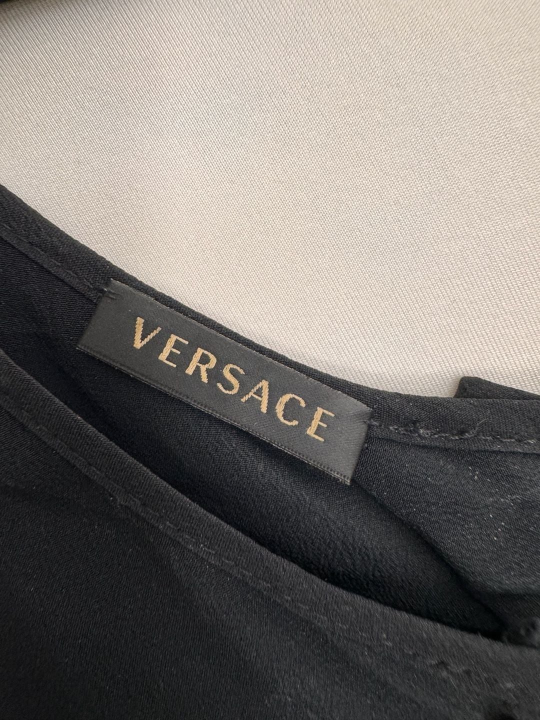 Gianni Versace Black Asymmetric Draped Wrap Sleeveless Medusa 11