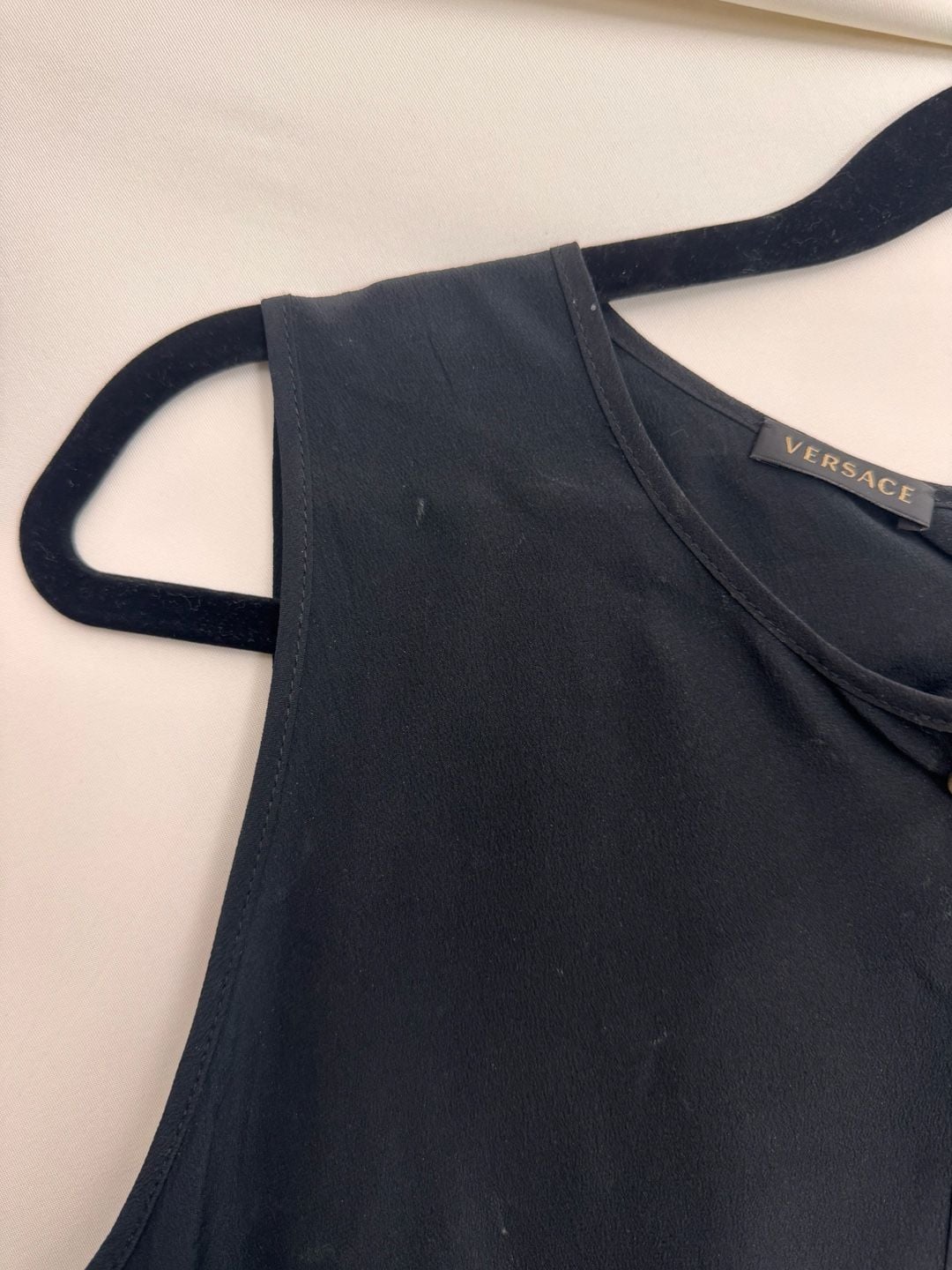Gianni Versace Black Asymmetric Draped Wrap Sleeveless Medusa 14