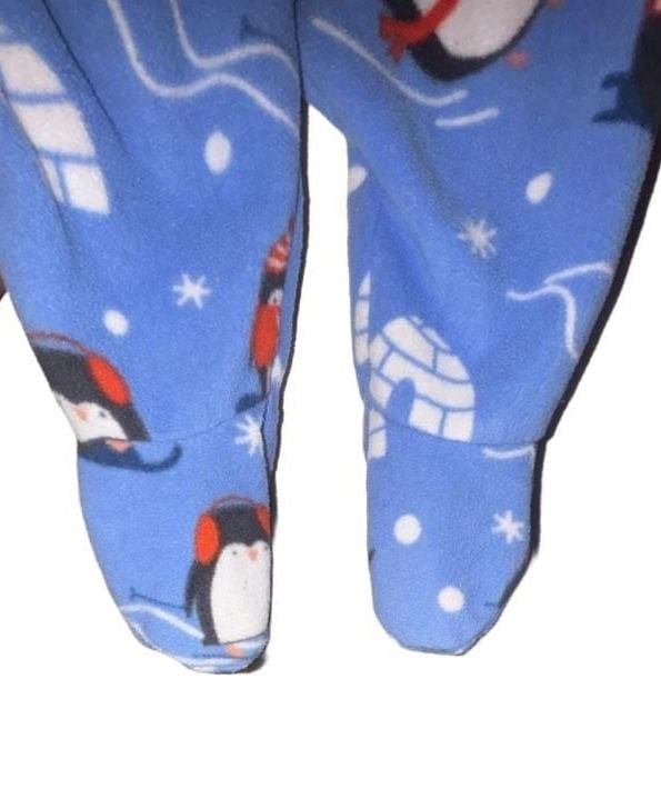 The Children’s Place Baby Boys Penguin Fleece Long Sleeve Sleep N Play Blue 3-6M 7
