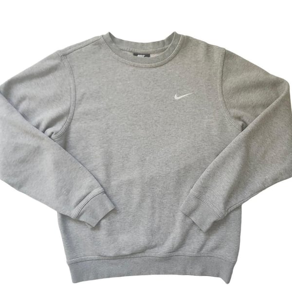 Nike Sweatshirt Gray Crewneck Mini Swoosh