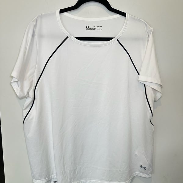 Under Armour HeatGear Athletic T-Shirt Size 2XL White Loose