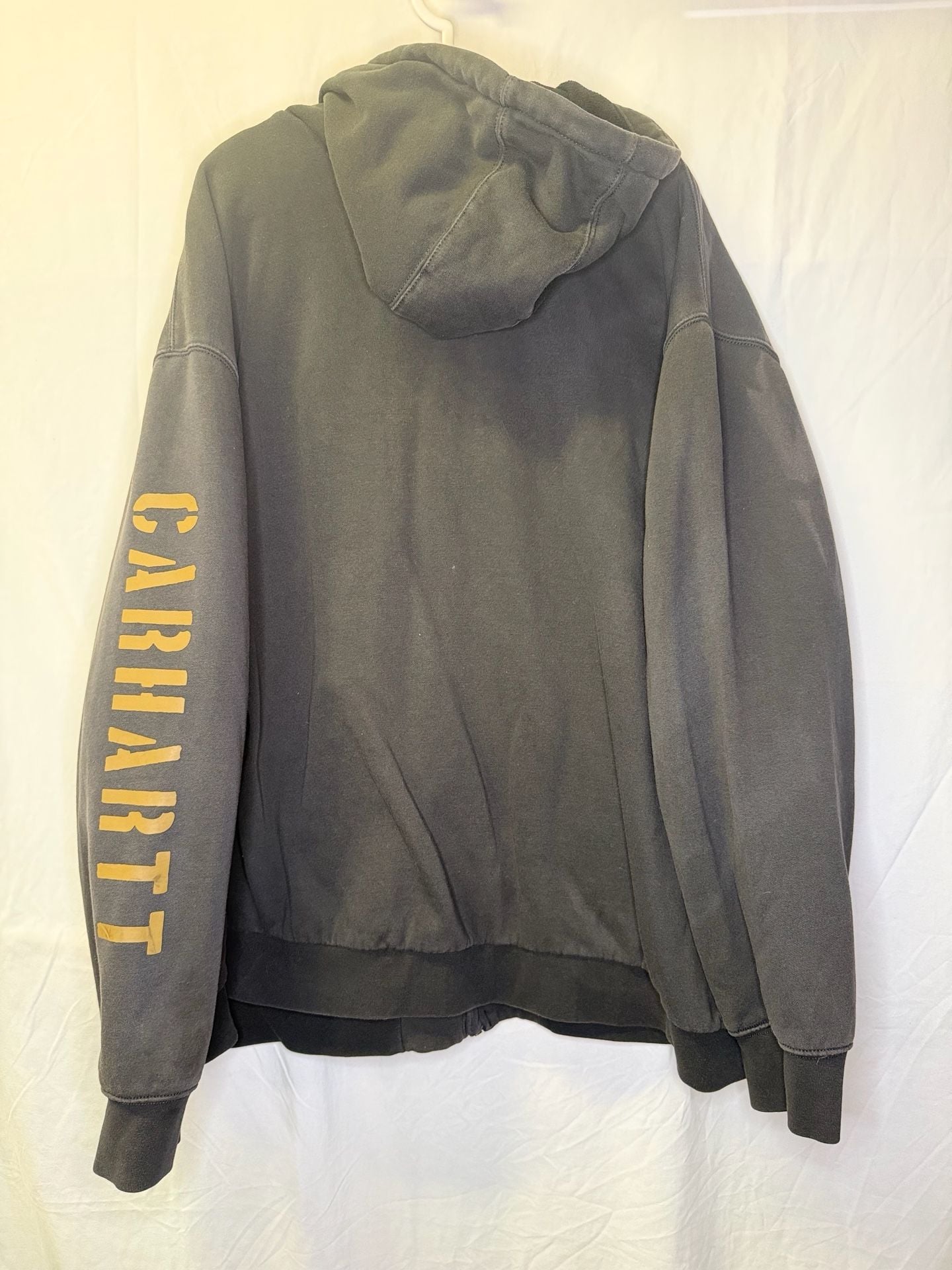 Carhartt Loose Fit Full Zip Hoodie Size 4XL Black Sleeve Logo 4