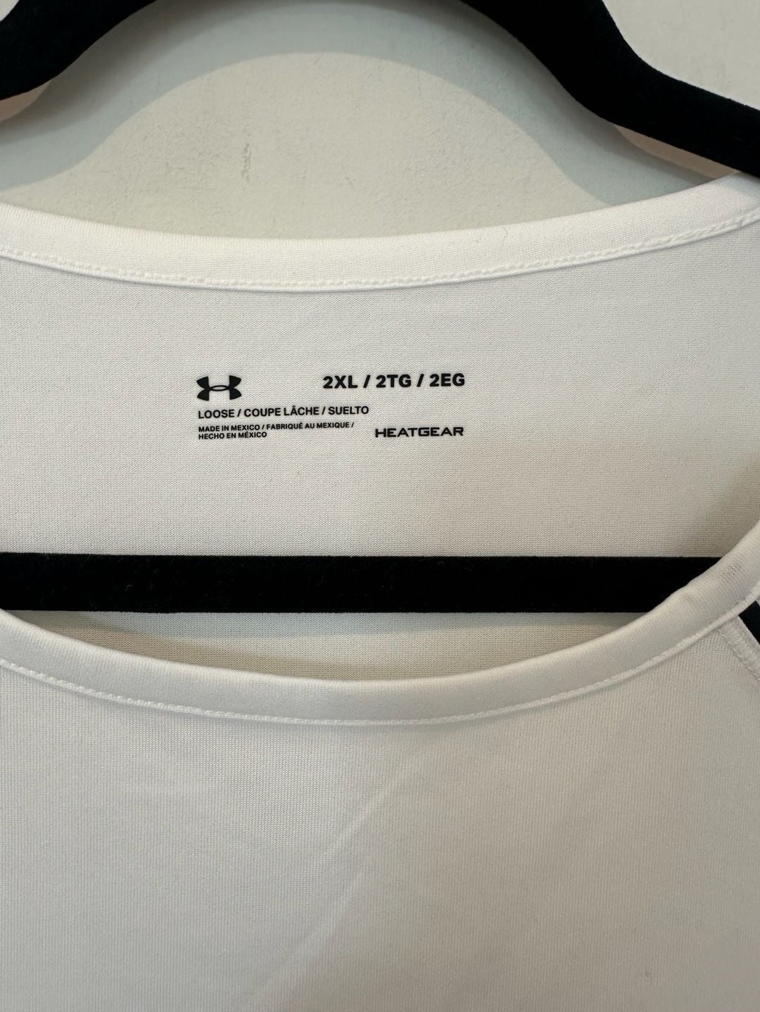 Under Armour HeatGear Athletic T-Shirt Size 2XL White Loose 3