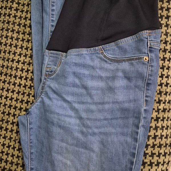 Isabel Maternity Jegging Size 4/27R Blue Denim Full Panel Skinny Jeans