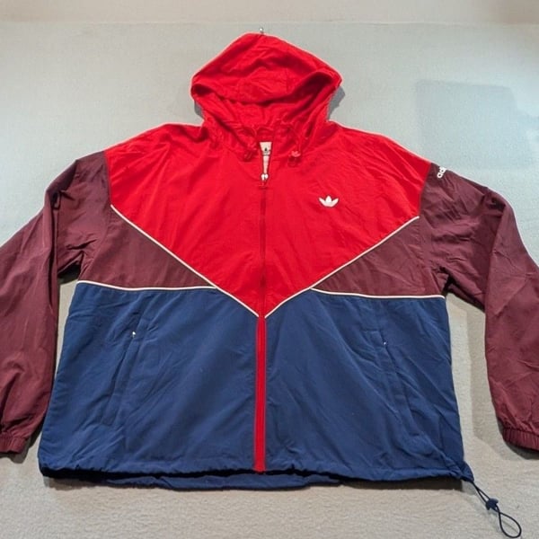 Adidas Originals Archive Windbreaker Jacket Size L Colorblock