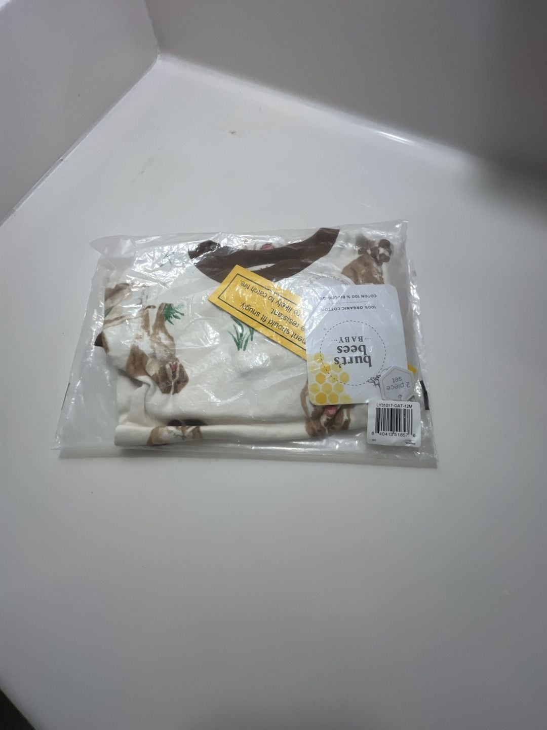 Burt's Bees Baby sleep and play Size 12M Organic Cotton Puppy Print 1
