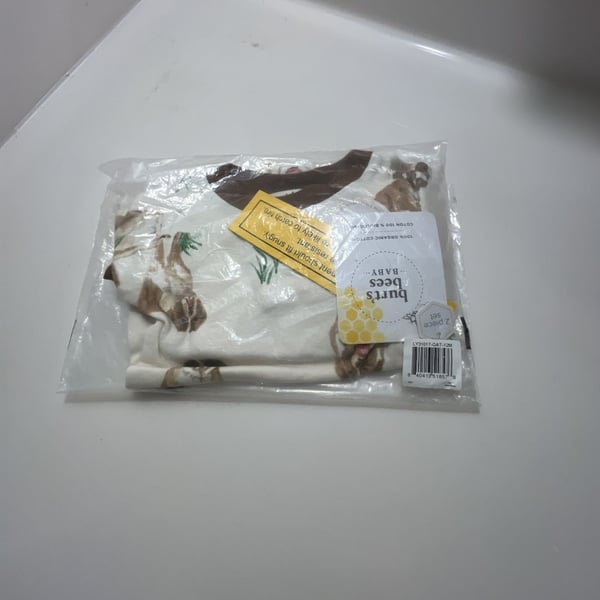 Burt's Bees Baby sleep and play Size 12M Organic Cotton Puppy Print