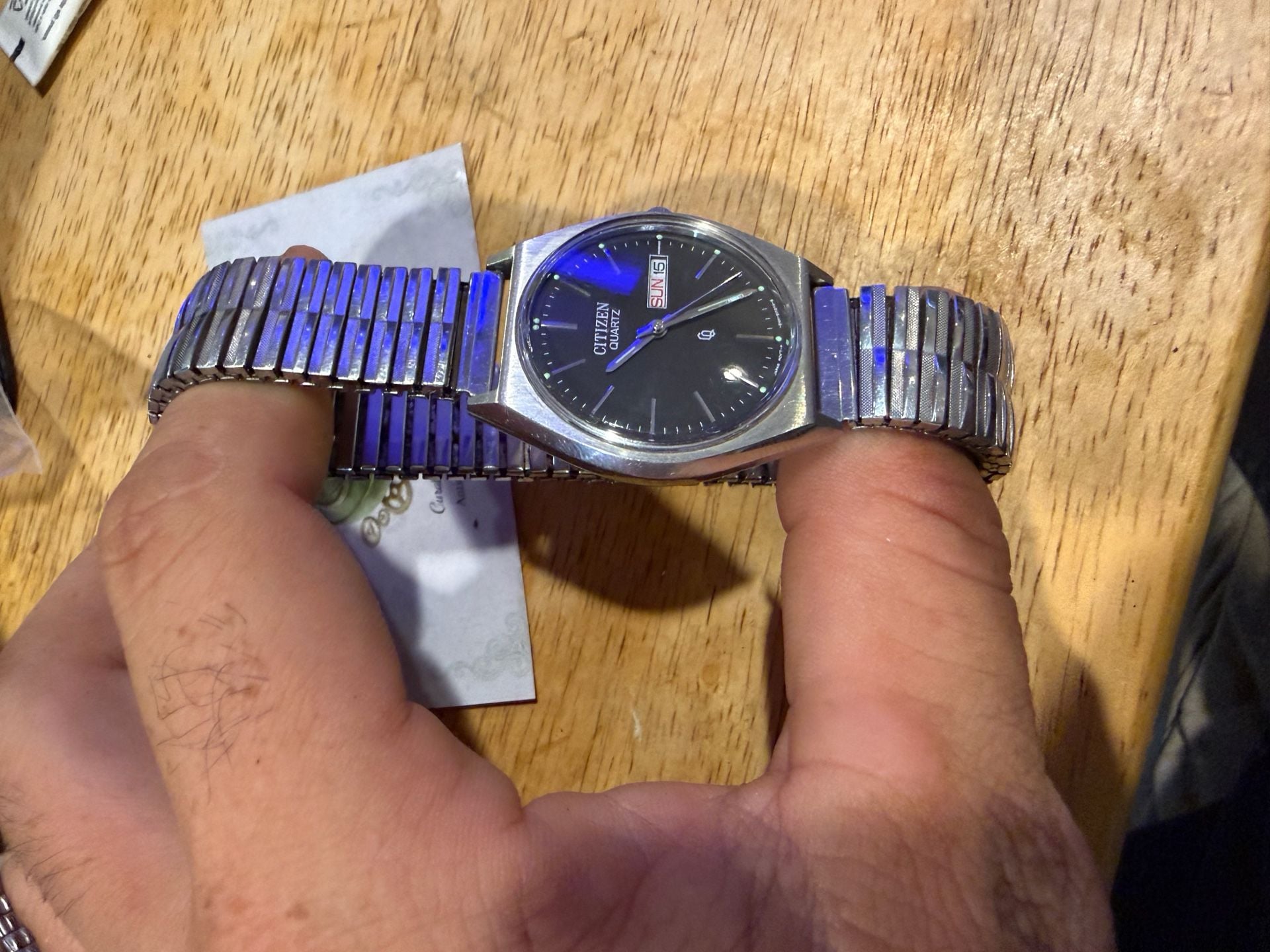 Citizen Quartz Black Dial Stainless Steel Watch 8