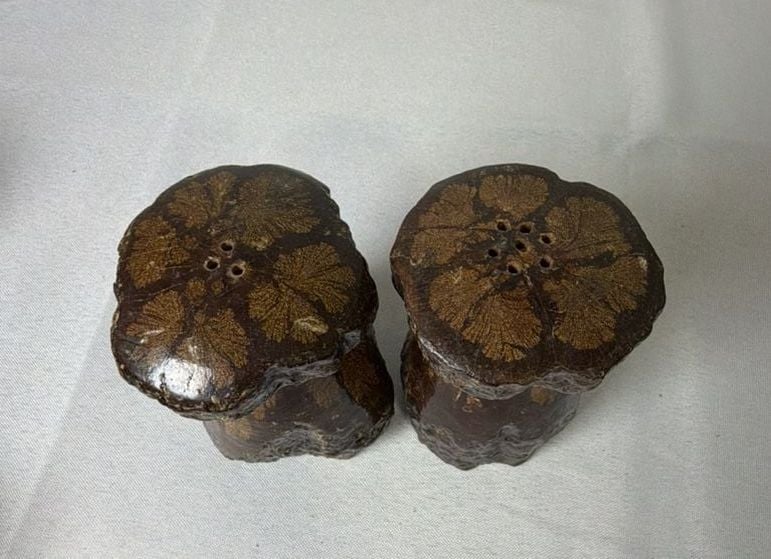 Handmade Wooden Mushroom Salt And Pepper Shakers Rustic Kitchen Decor 2