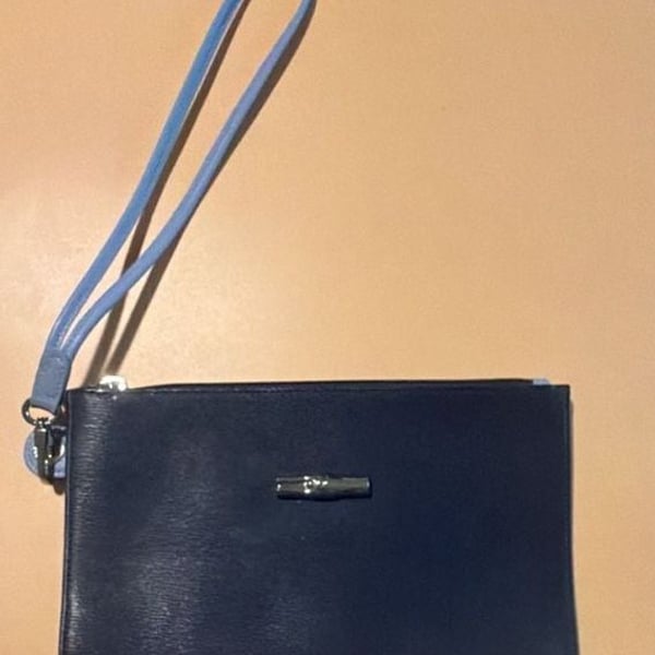Authentic Longchamp Roseau Flat Wristlet