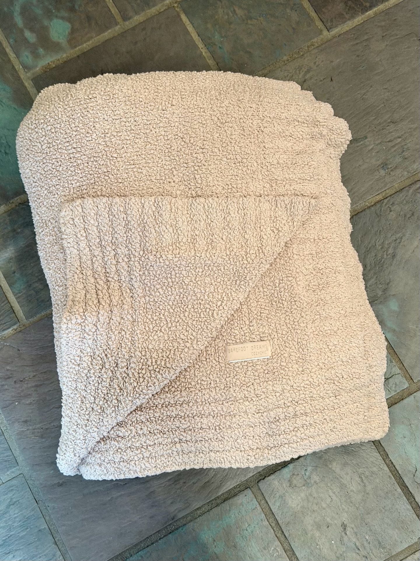 Barefoot Dreams CozyChic Throw Blanket Taupe 1