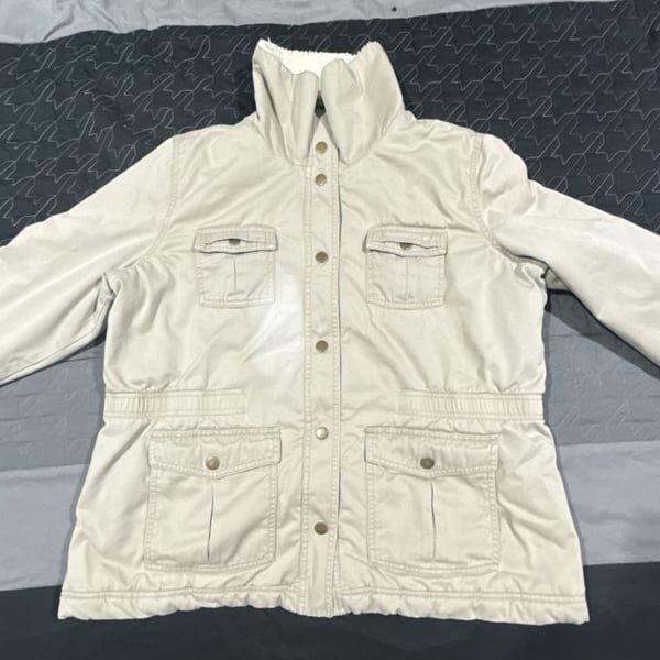 Old Navy Sherpa Lined Utility Jacket XX-Large Beige
