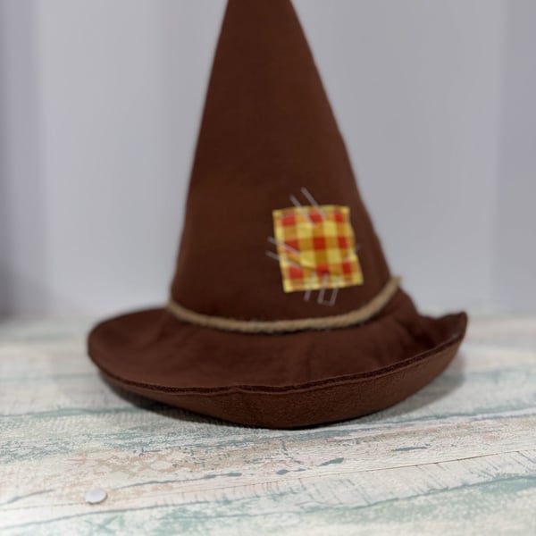 Unbranded Brown Scarecrow Witch Hat Costume Accessory