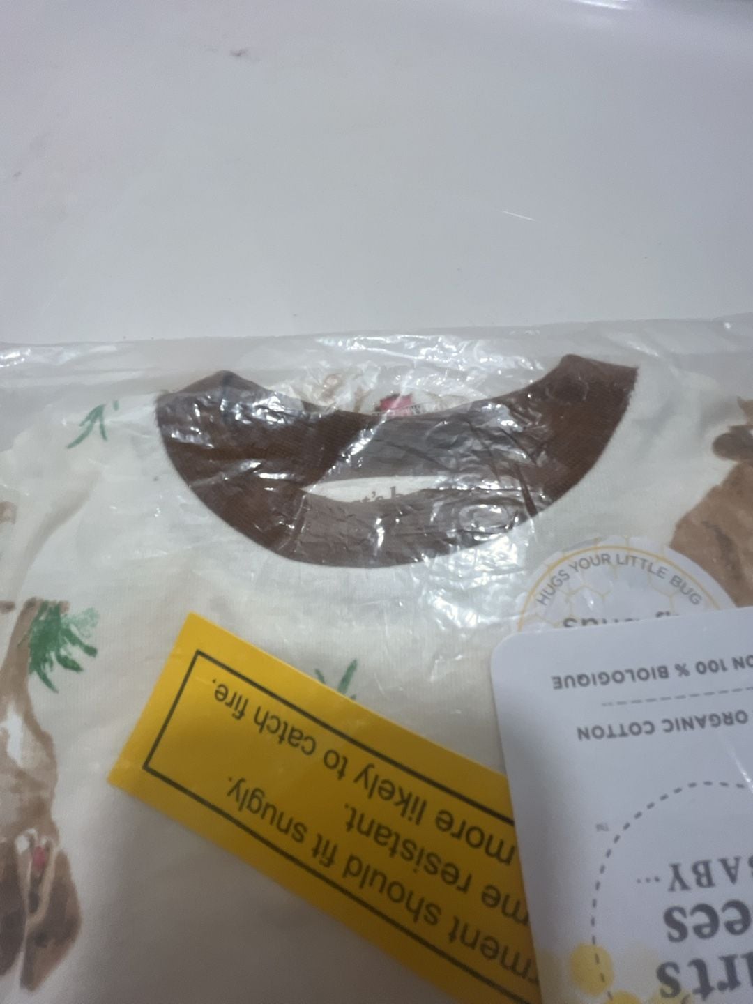 Burt's Bees Baby sleep and play Size 12M Organic Cotton Puppy Print 3