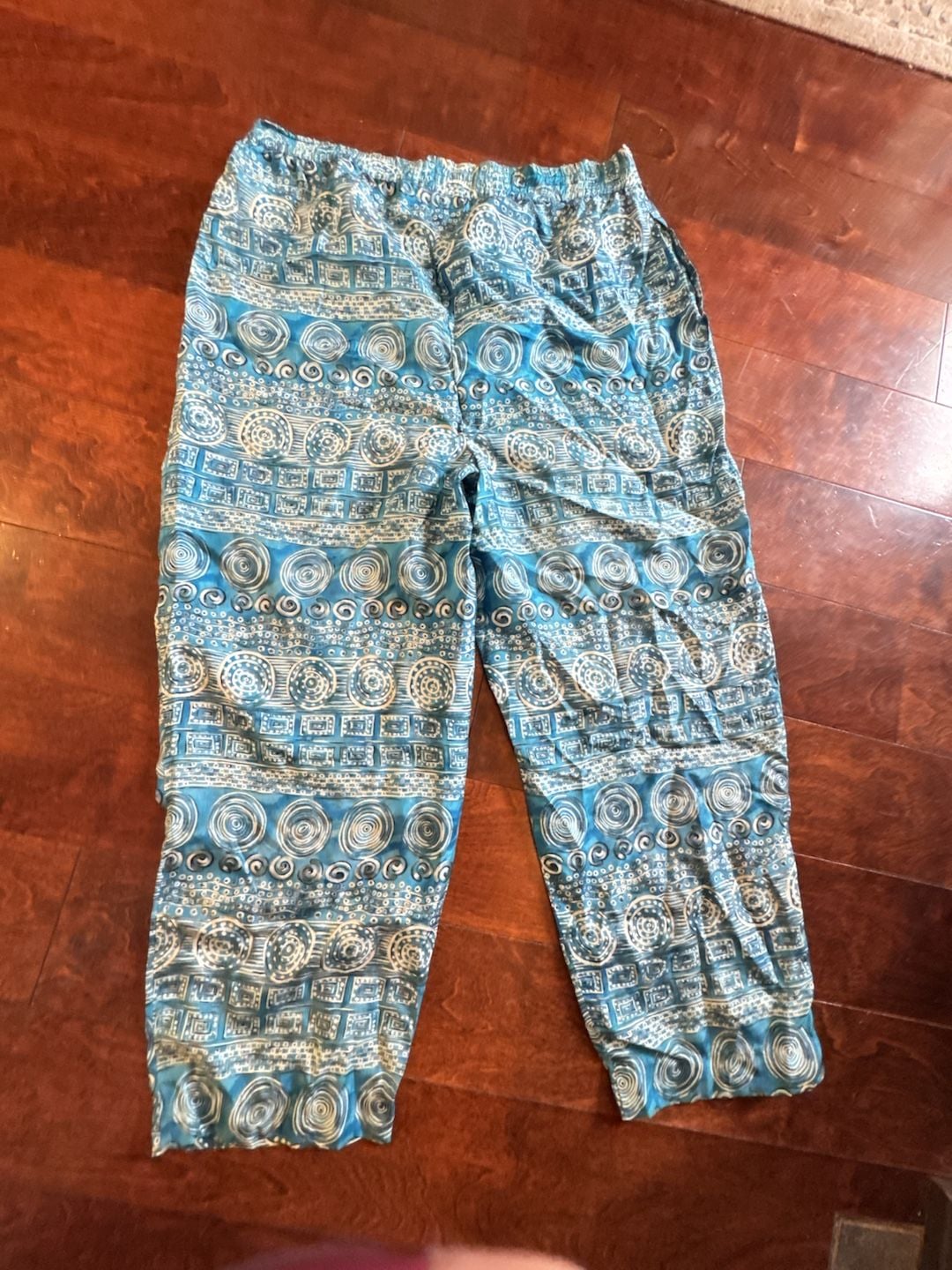Carole Little 100% silk loose capri boho 2