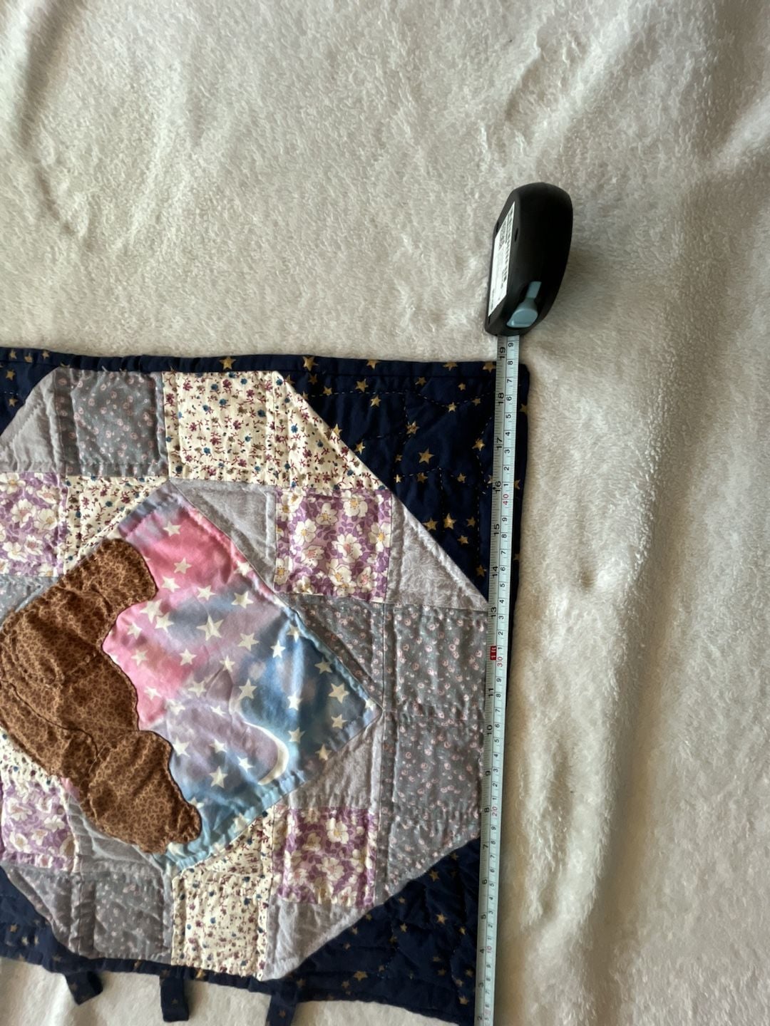 Wild Goose Chase Quilt Lonely Teddy Bear 18 in Square 3