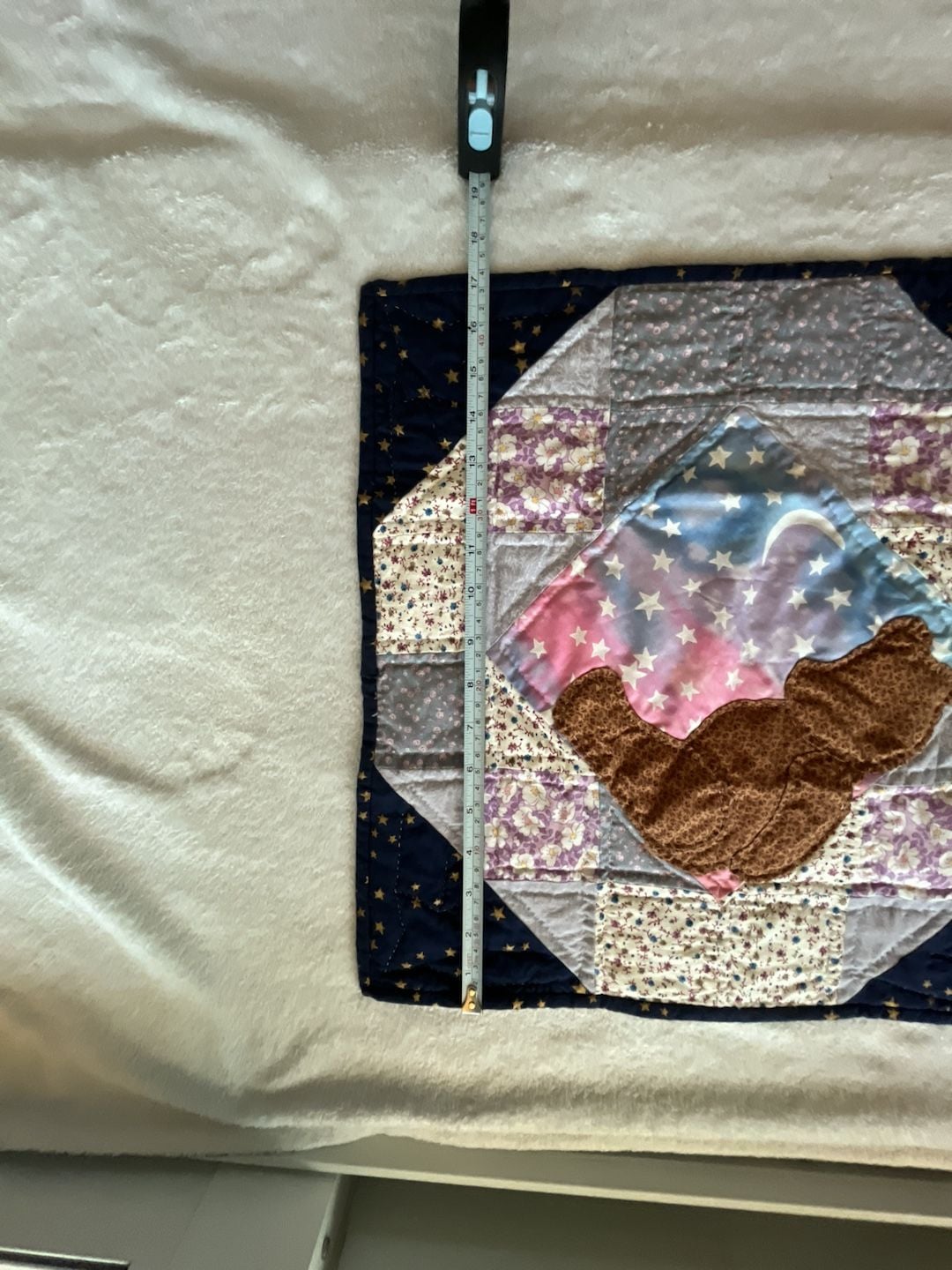 Wild Goose Chase Quilt Lonely Teddy Bear 18 in Square 5
