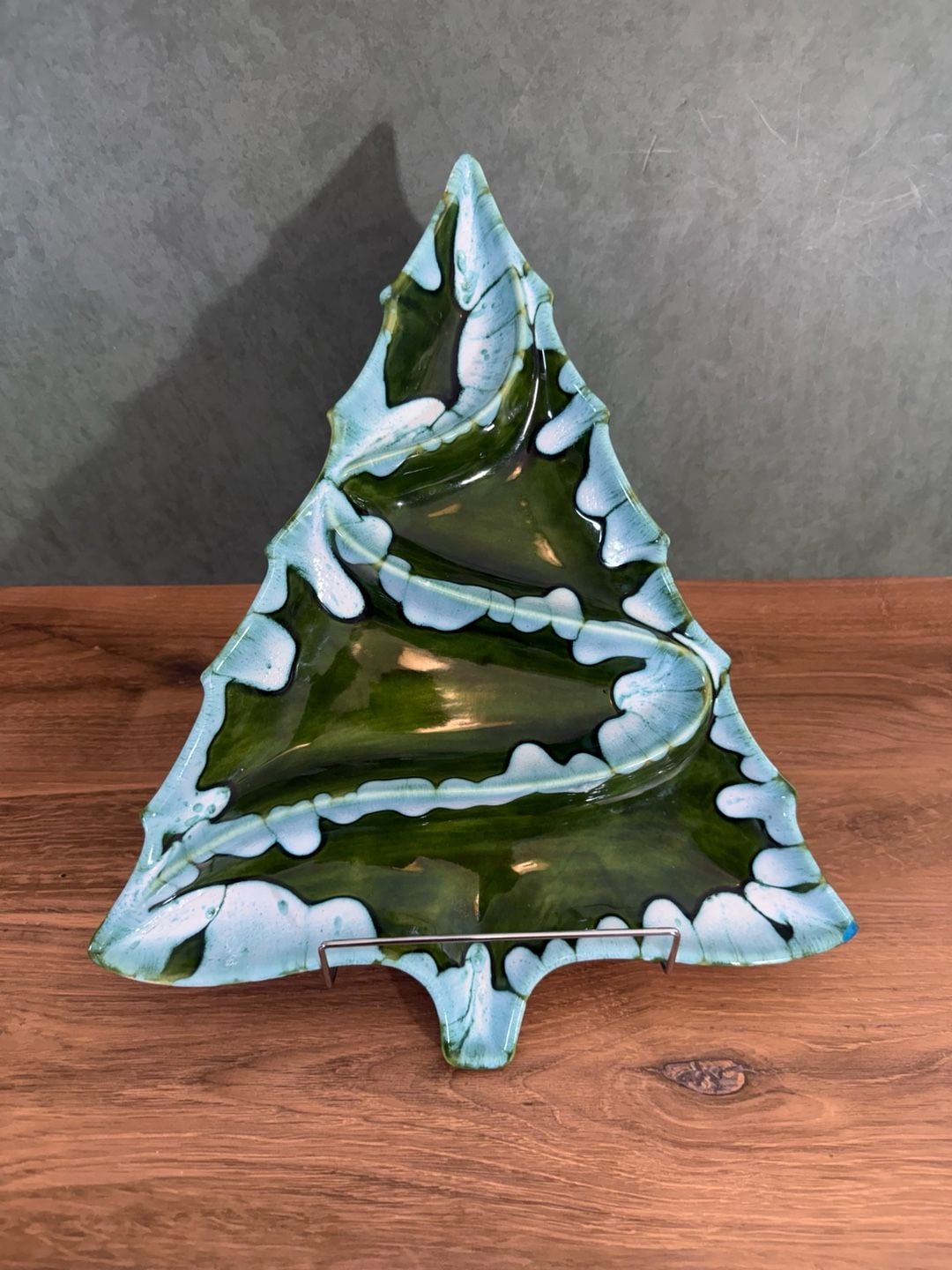 Atlantic Mold Vintage Ceramic Christmas Tree Divided Serving Tray 1