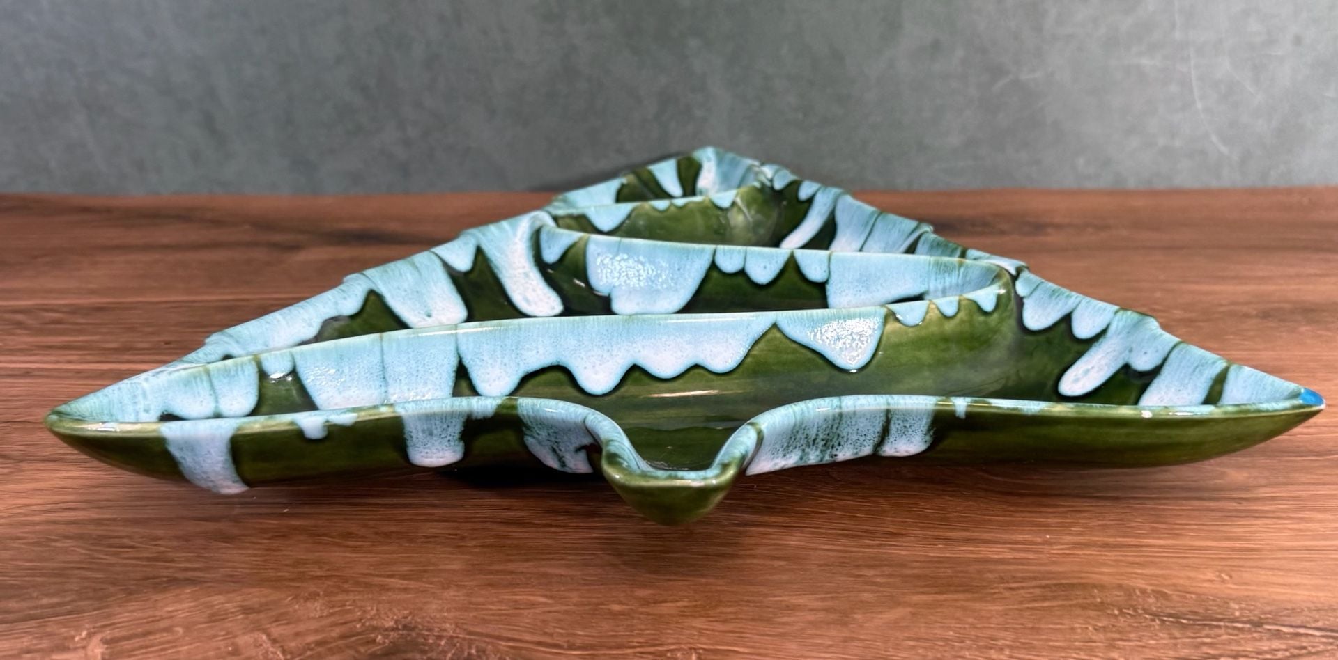Atlantic Mold Vintage Ceramic Christmas Tree Divided Serving Tray 2
