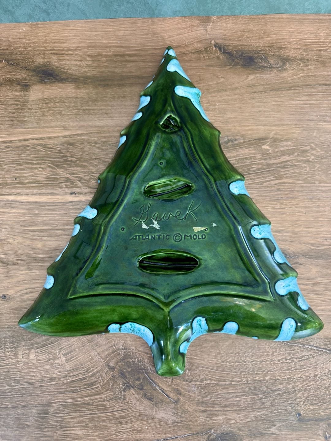 Atlantic Mold Vintage Ceramic Christmas Tree Divided Serving Tray 4