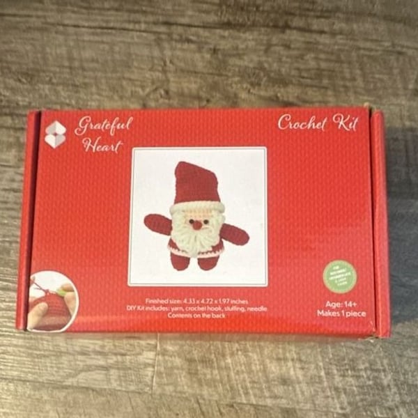 Grateful Heart Santa Crochet Kit Holiday DIY Craft Set