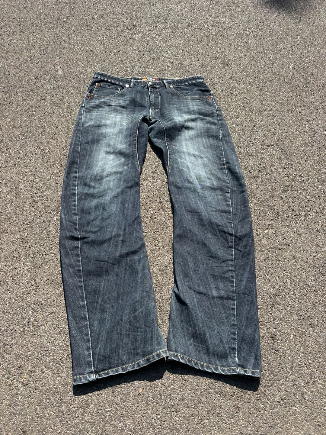 Nippon Blue Jizo Bosatsu Japanese Denim Jeans Embroidered Y2K Dark Wash Denim 7