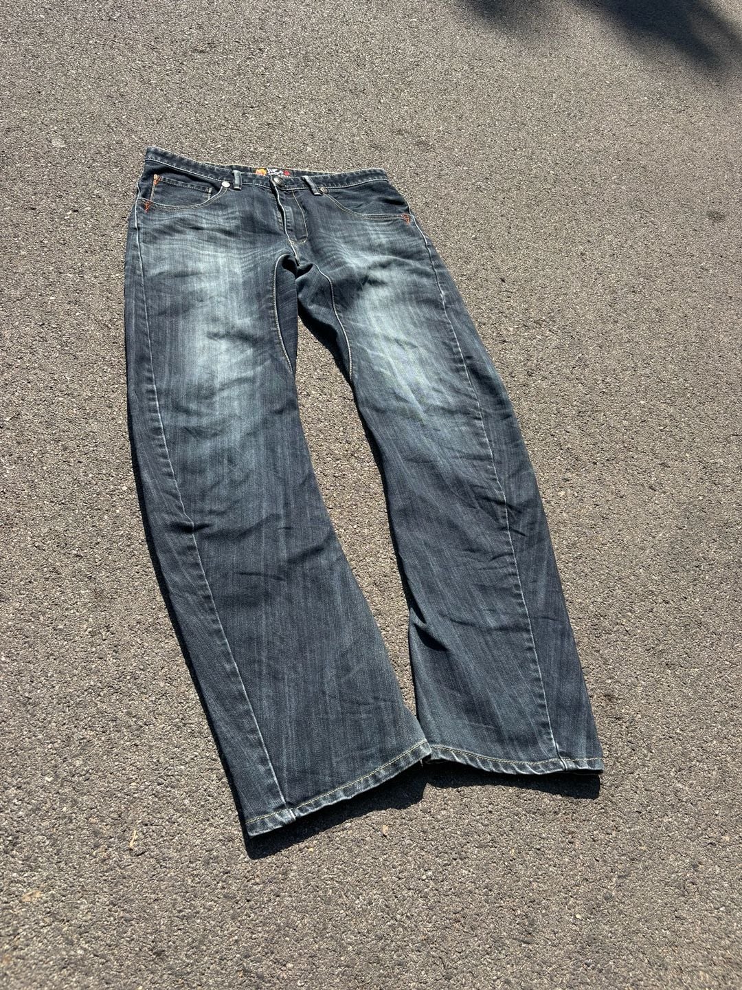 Nippon Blue Jizo Bosatsu Japanese Denim Jeans Embroidered Y2K Dark Wash Denim 9
