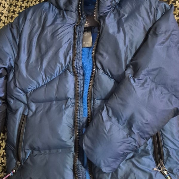 Champion Hooded Puffer Jacket Size XS (4-5) Blue