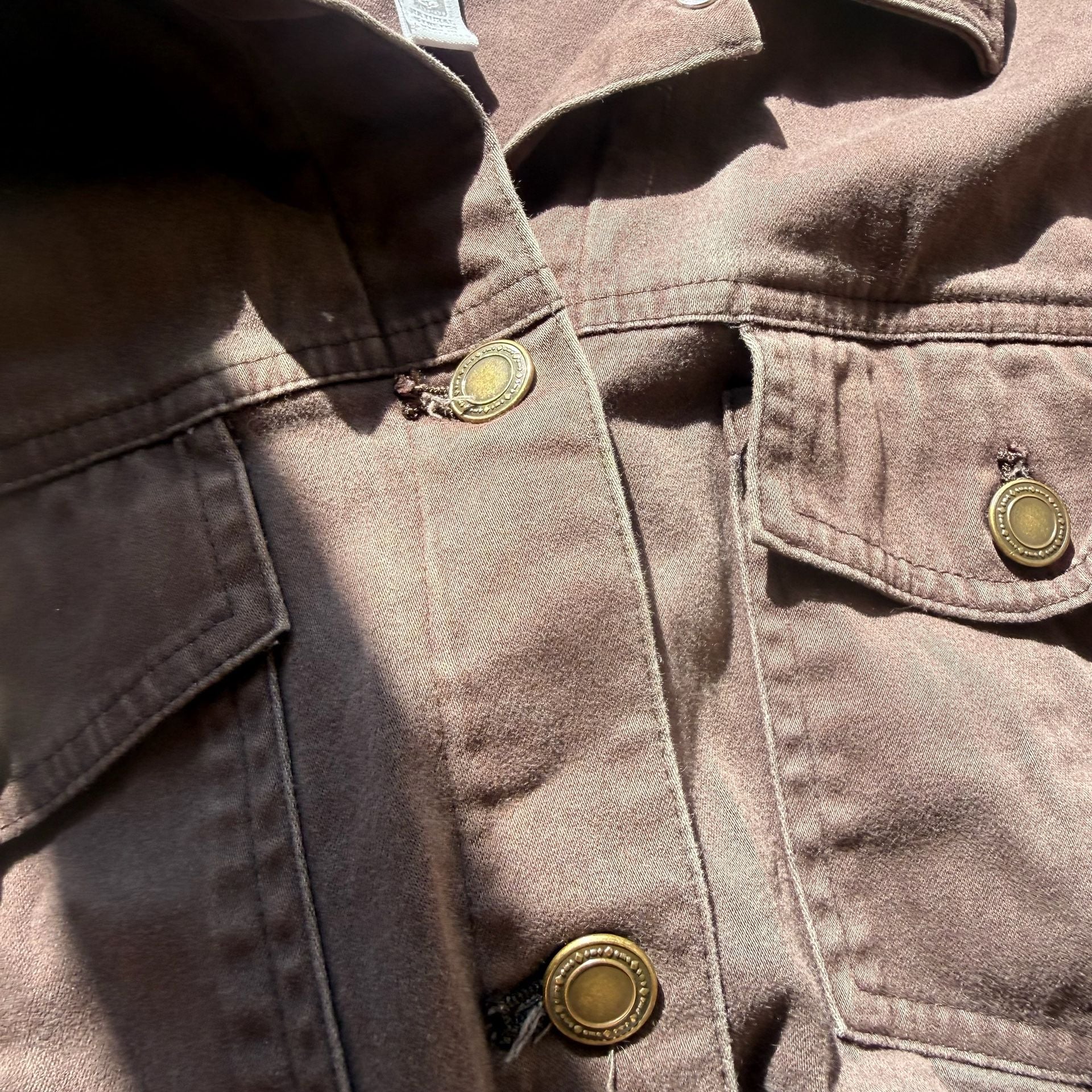 Charter Club Woman Jacket Size 1X Brown Denim 4