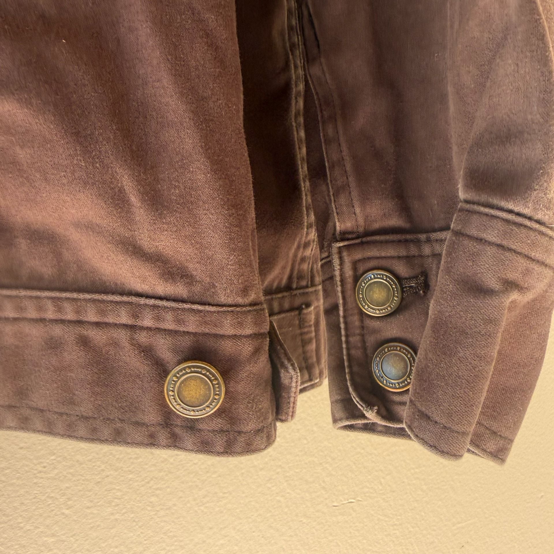 Charter Club Woman Jacket Size 1X Brown Denim 7