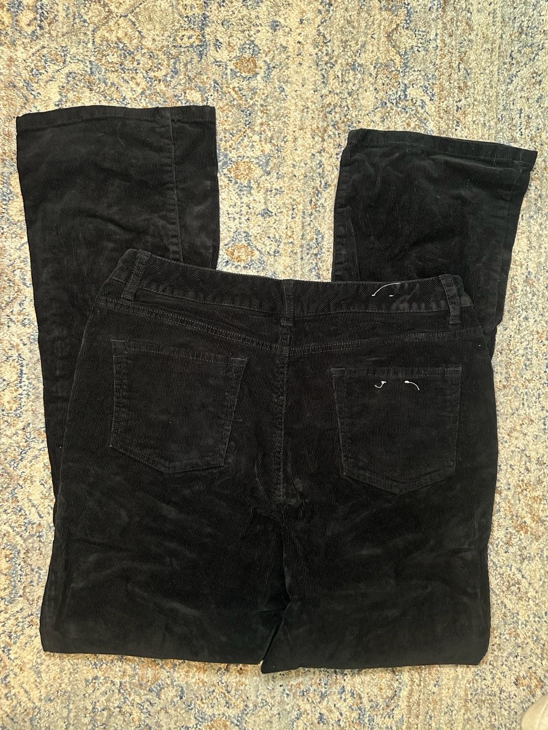 St. John's Bay Secretly Slender Boot Cut Corduroy Pants Size 12 Black 4
