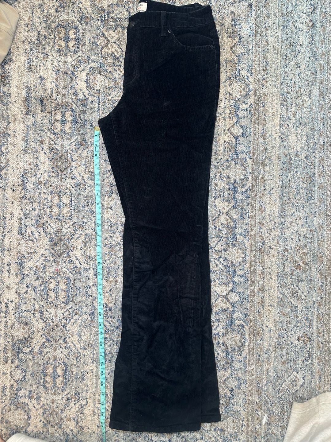 St. John's Bay Secretly Slender Boot Cut Corduroy Pants Size 12 Black 5
