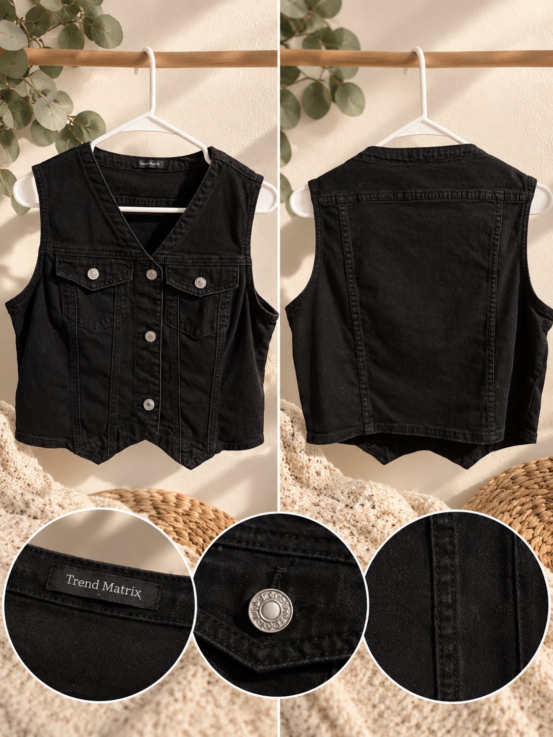 Denim Corset - Black 2