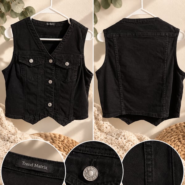 Denim Corset - Black