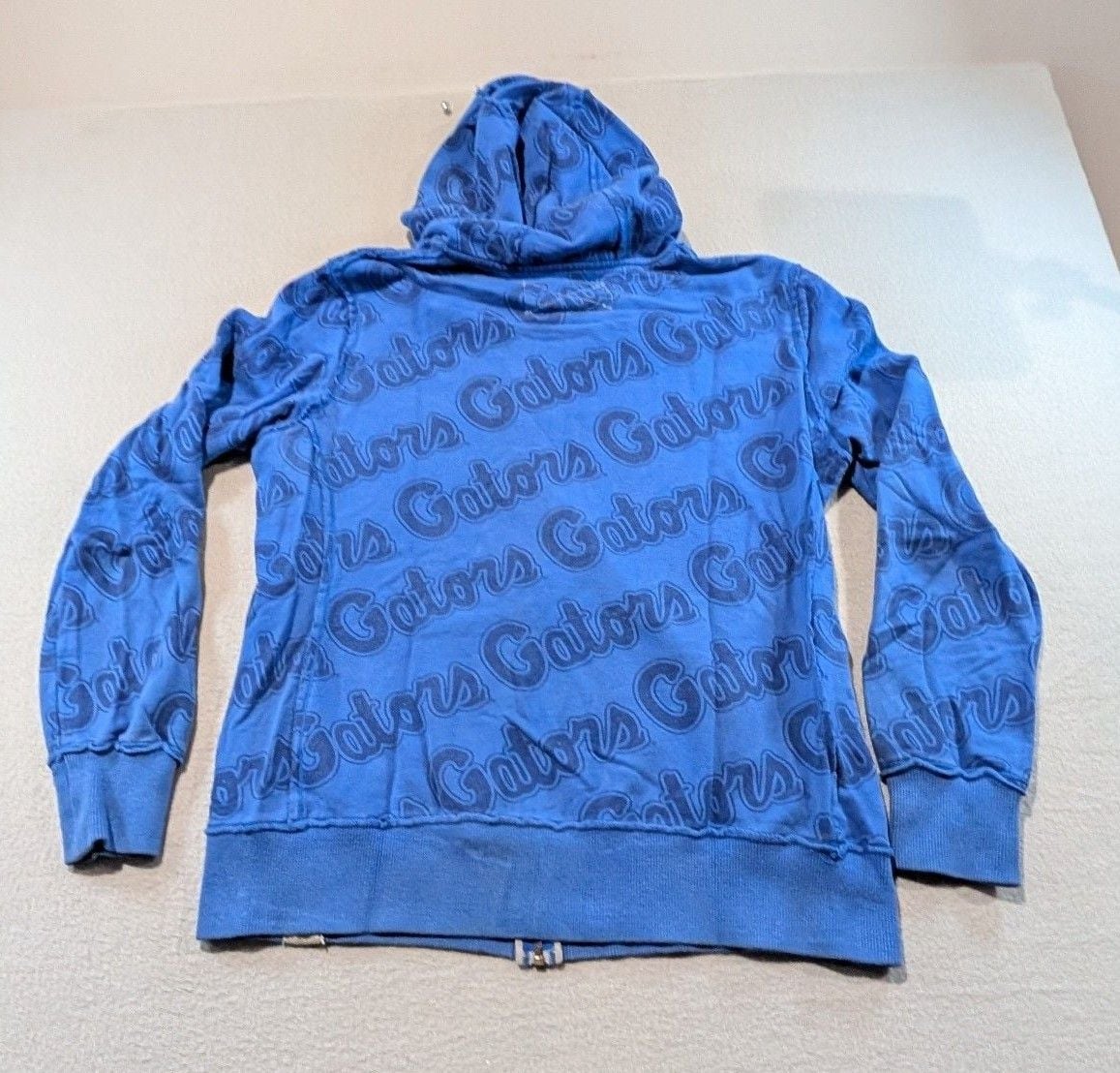 Women's Nike Gators Zip Up Hoodie Size L Blue All Over Print Sweatshirt 7